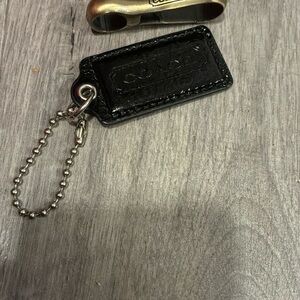 Coach Black and Gold Keychain and Coach purse clip